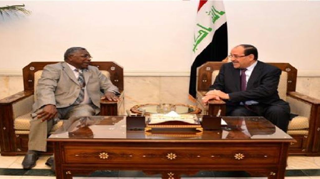المالكي يدعو السودان الى تطوير العلاقات الثنائية على جميع المستويات