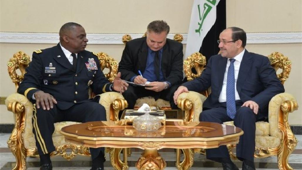 المالكي يؤكد لاوستين حاجة العراق للتعاون مع أميركا في المجال العسكري