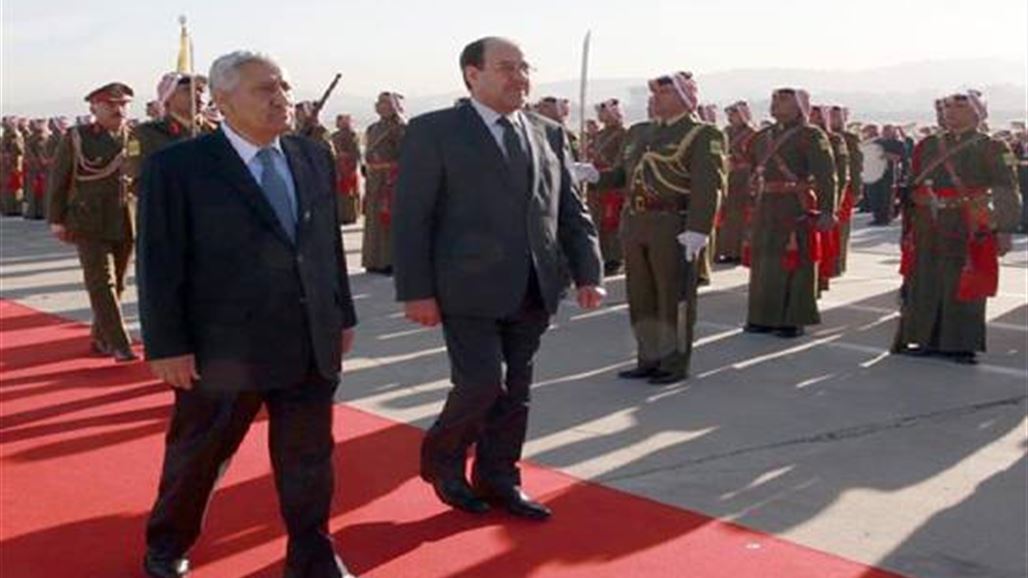 المالكي يستقبل رئيس الوزراء الاردني في مطار بغداد