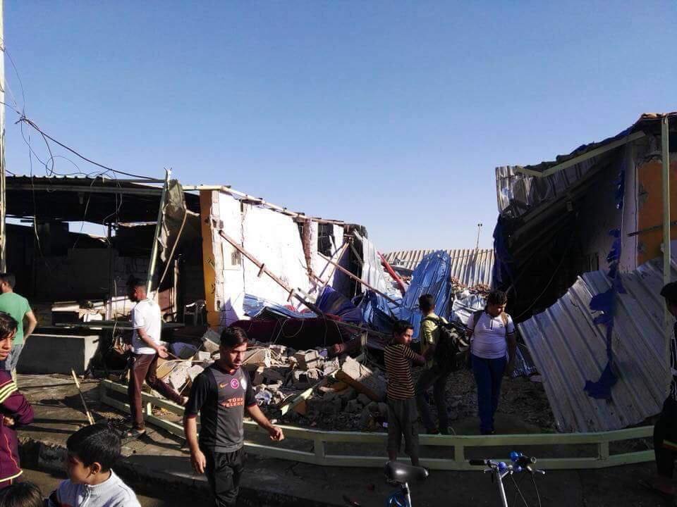 مراسل صحيفة العراق ينشر صورة التفجير الانتحاري في #هيت في $الانبار ليلة أمس