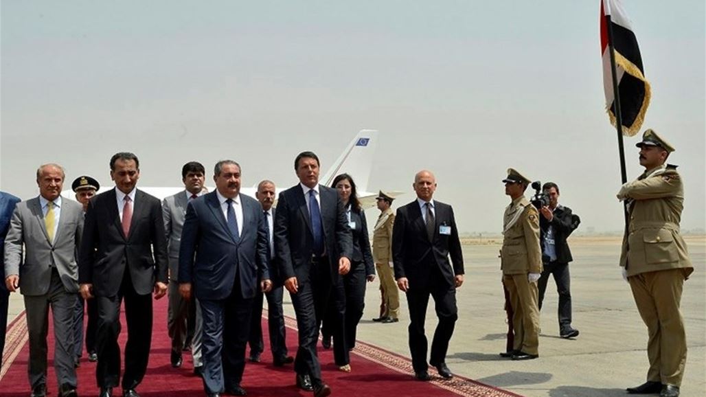 وصول رئيس الوزراء الايطالي الى بغداد