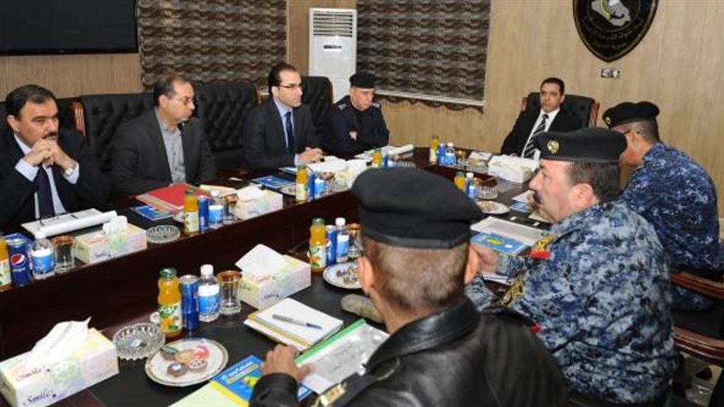 الغبان يجتمع بالقيادات الامنية والعسكرية العليا لمناقشة تسلم الداخلية الملف الامني ببغداد