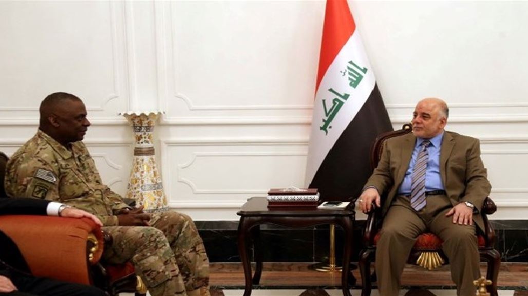 العبادي يؤكد لاوستن على اهمية زيادة الدعم والاسناد الجوي للقوات العراقية