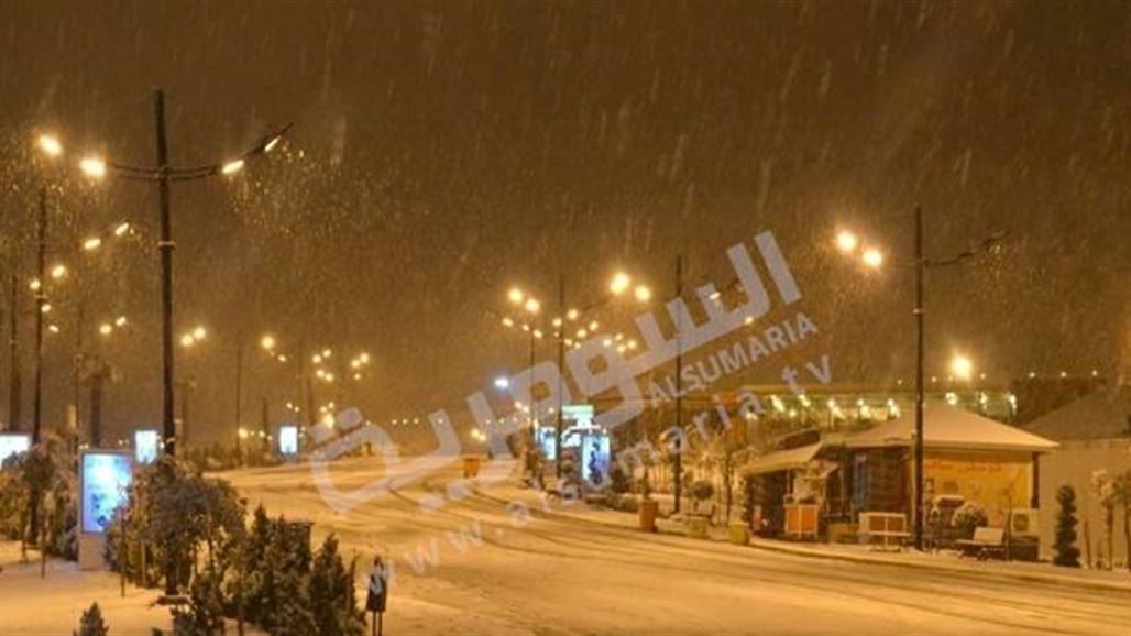 بالصور.. الثلوج تغطي مدينة السليمانية
