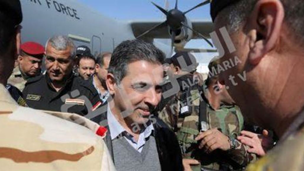 بالصور... وزير الداخلية يزور البغدادي ويتفقد القطعات العسكرية والنازحين
