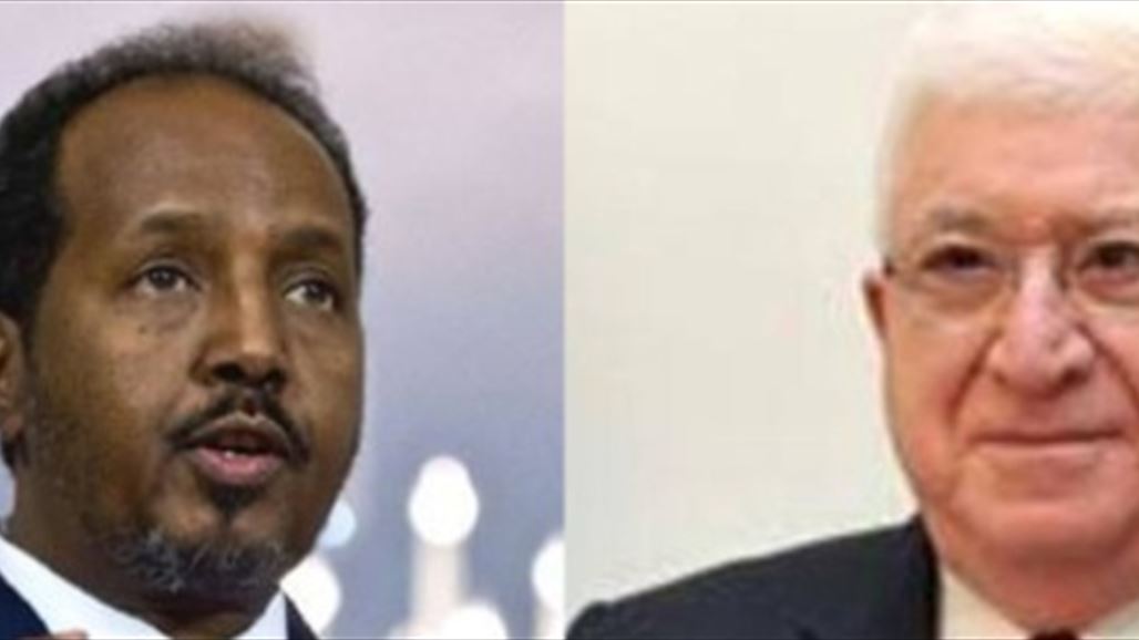 معصوم يستقبل الرئيس الصومالي والأخير يشيد بمساعدات العراق لبلاده