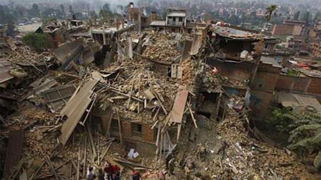 النيبال لحظة وقوع الزلزال