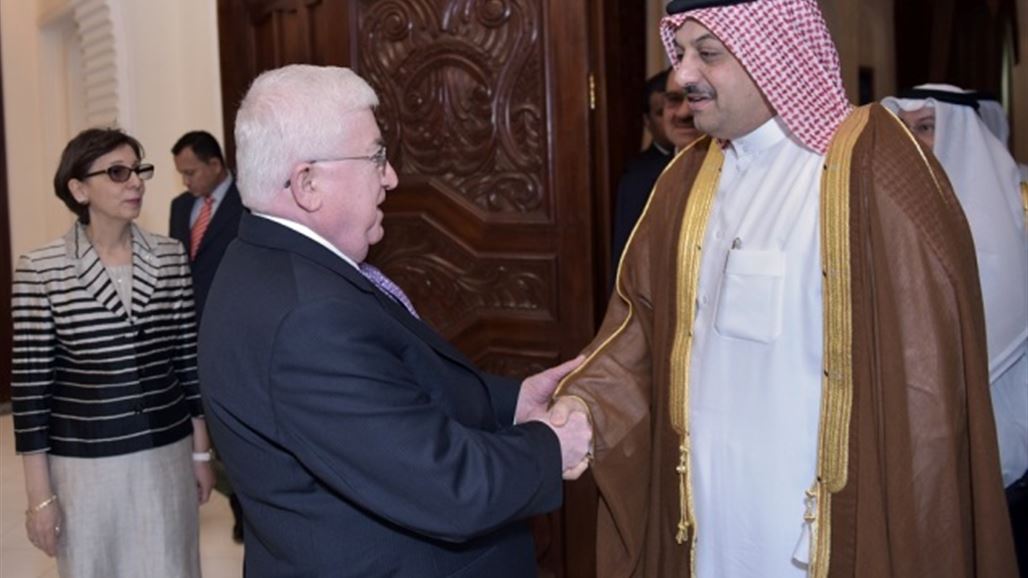 معصوم يلتقي وزير الخارجية القطرية ويؤكد اهمية فتح سفارة بلاده ببغداد