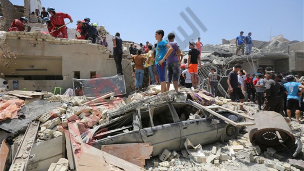 بالصور.. الاضرار التي خلفها سقوط القنبلة على منطقة النعيرية