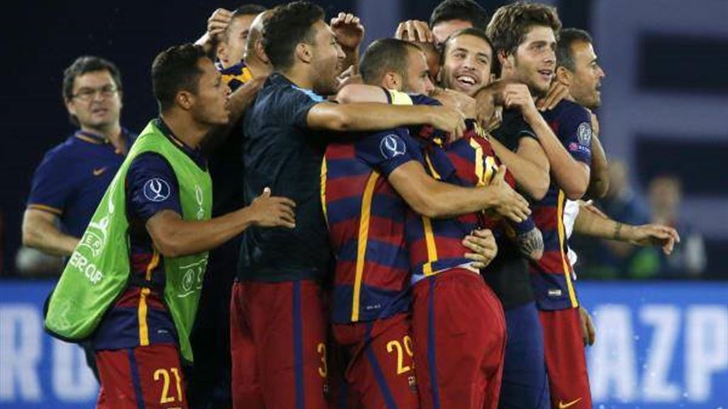 ملحمة كروية تنتهي بفوز برشلونة على اشبيلية واحراز لقب السوبر