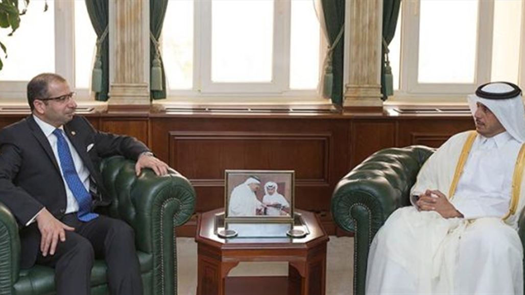 رئيس الوزراء القطري يستقبل الجبوري