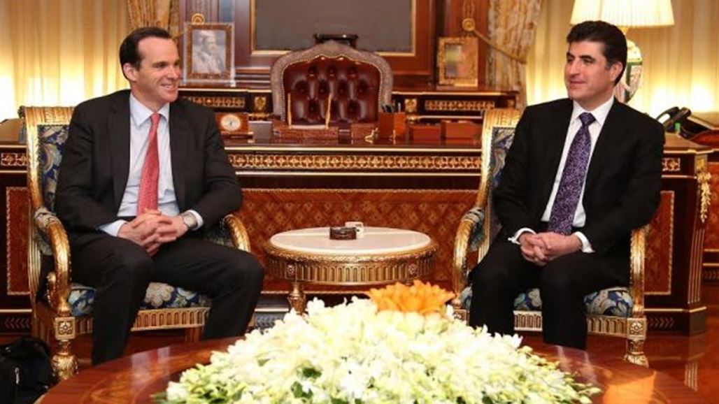 البارزاني لممثل اوباما: حكومة كردستان تسعى لمعالجة المعوقات مع بغداد بالحوار