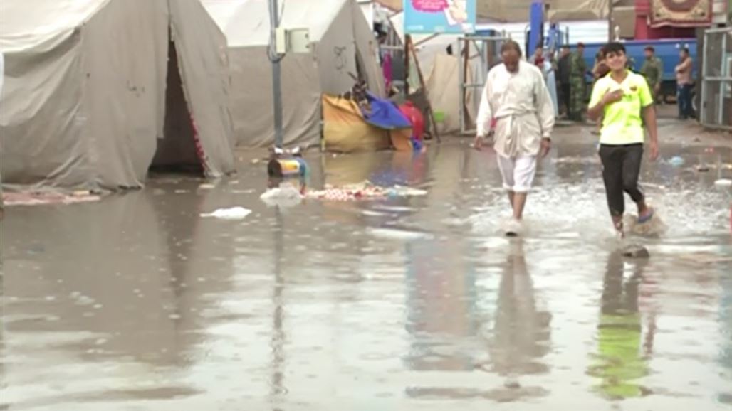 عامرية الفلوجة تعلن تدمير 500 خيمة نتيجة الامطار