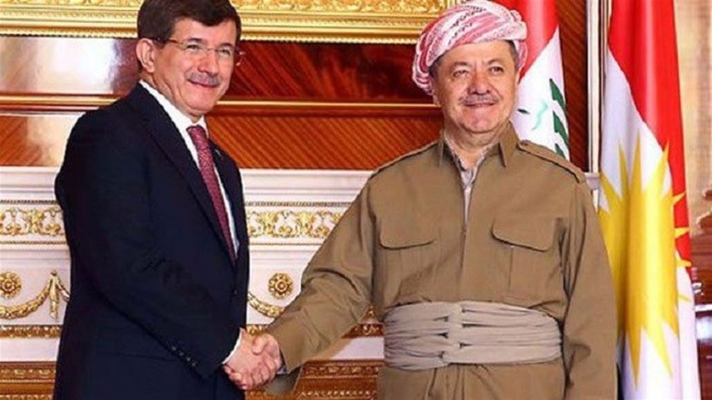 أوغلو للبارزاني: مستعدون للتعاون مع كردستان في محاربة الإرهاب