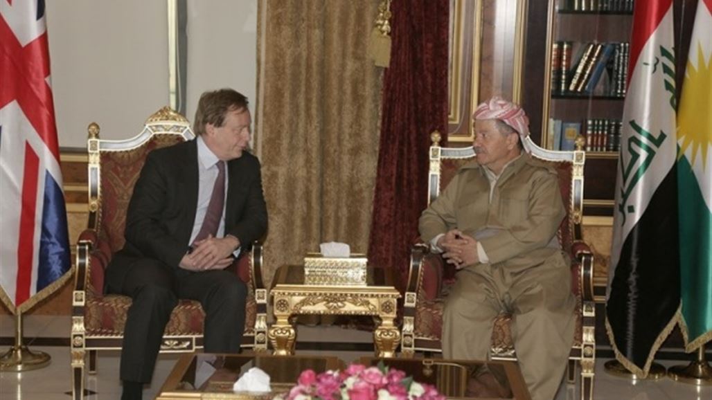 السفير البريطاني يؤكد للبارزاني استمرار بلاده بدعم كردستان في حربه ضد "الإرهاب"