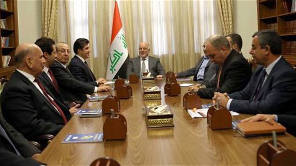 العبادي والوفد الكردي يتفقان على تبني برنامج إصلاح اقتصادي لتقليل الاعتماد على النفط