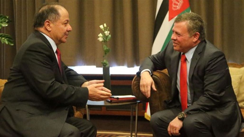 الملك الأردني يؤكد للبارزاني دعم بلاده لتعزيز أمن واستقرار العراق