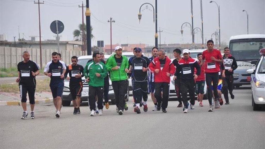 أولمبية كركوك تنظم بطولة ركضه الضاحية تضامناً من سكان ناحية تازة