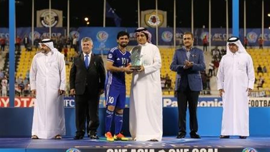 حمادي احمد يفوز بجائزتي هداف وأفضل لاعب ببطولة كأس الاتحاد الآسيوي