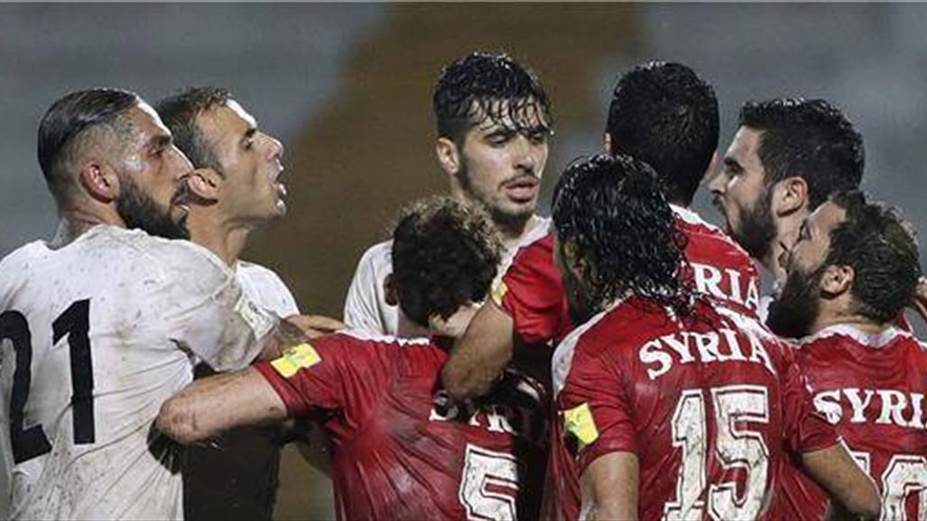 تشابك بالأيدي بين لاعبي سوريا وايران أمام انظار العراقي علي صباح