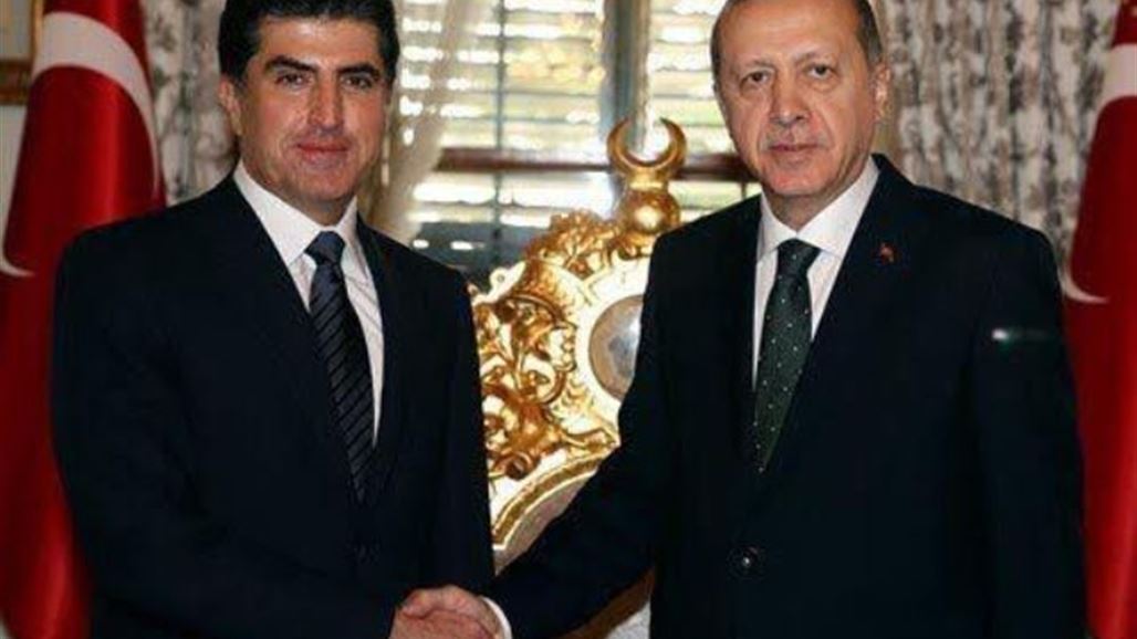 اردوغان يؤكد للبارزاني استعداد أنقرة للتعاون مع بغداد