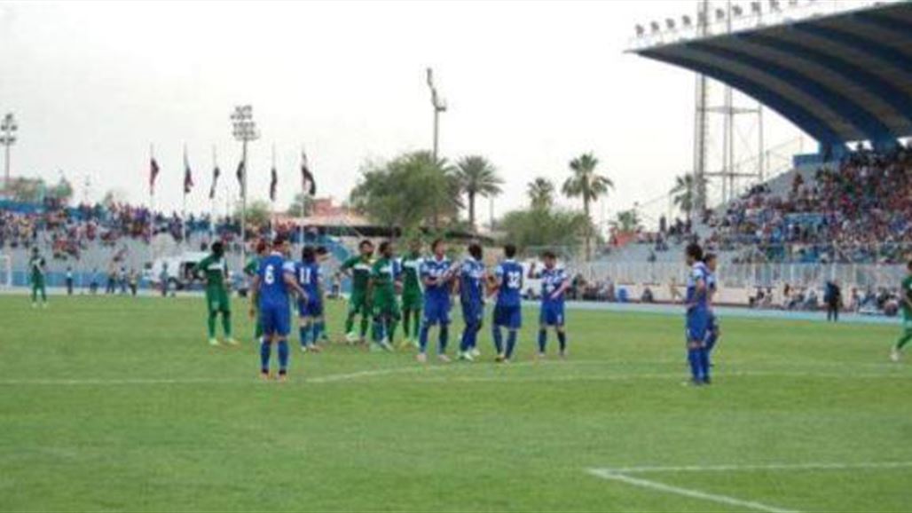 أمانة بغداد يتعادل مع البحري بهدفين في دوري الكرة