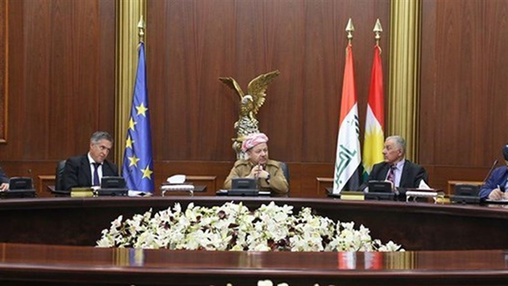 الإتحاد الأوروبي يؤكد للبارزاني على التعاون بين المكونات العراقية ونبذ القرارات الفردية