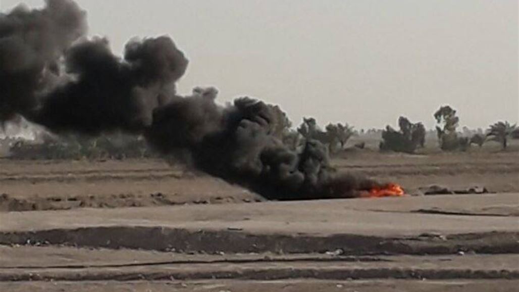 القوات الامنية تفجر سيارة مفخخة مسيطر عليها في سيطرة الصقور بين بغداد والانبار