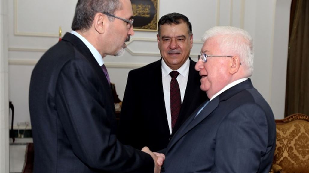 الرئيس معصوم يثمن دور الملك الاردني في تعميق العلاقات بين البلدين
