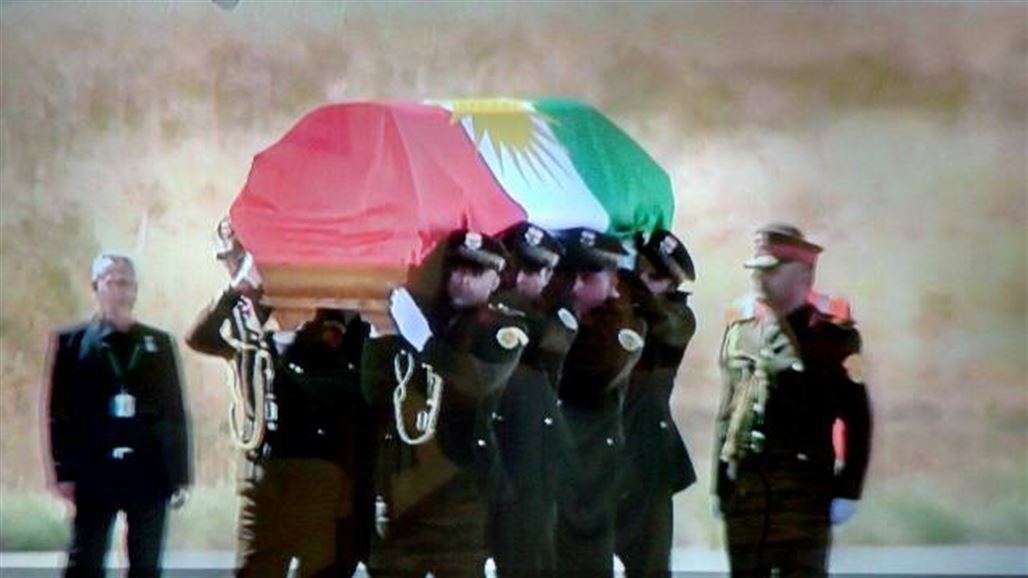بالفيديو: بدء مراسم تشييع جنازة الطالباني موشحة بعلم كردستان