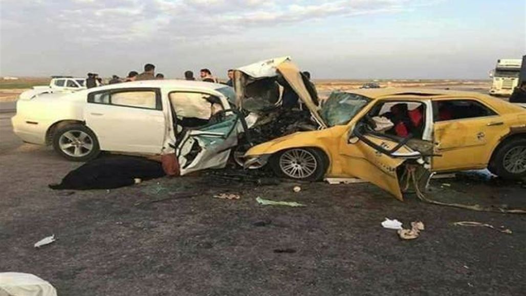 اصابة 11 شخصا اغلبهم جنود بحادثي سير منفصلين على طريق كركوك- بغداد