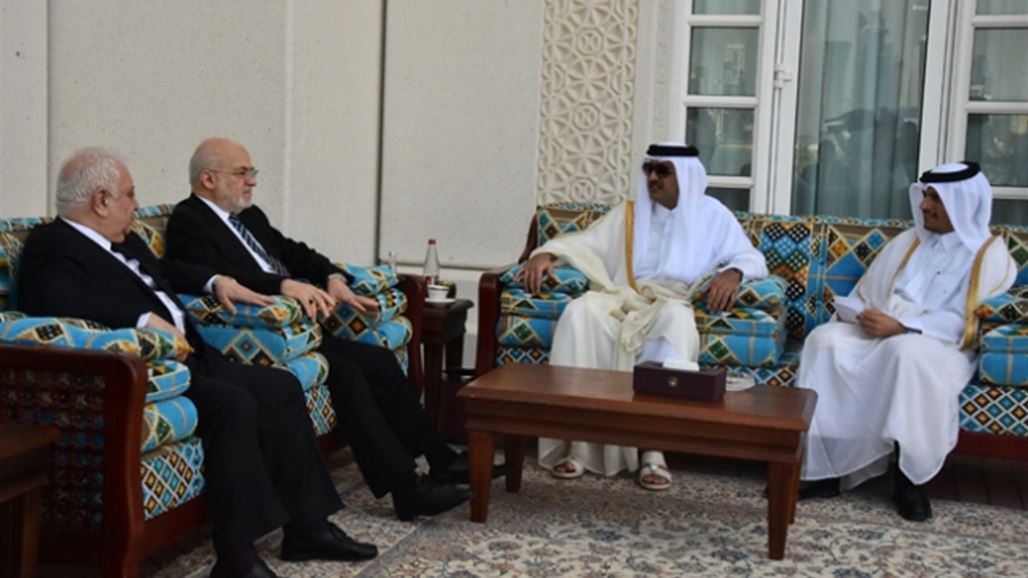 الجعفري يتلقي أمير قطر ويؤكد: العراق لا يدخل في سياسة المحاور