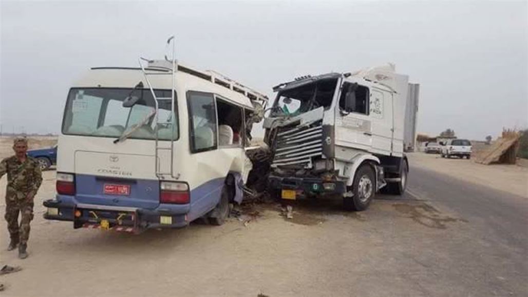 اصابة 16 زائرا اغلبهم ايرانيون بحادث سير شمالي ميسان