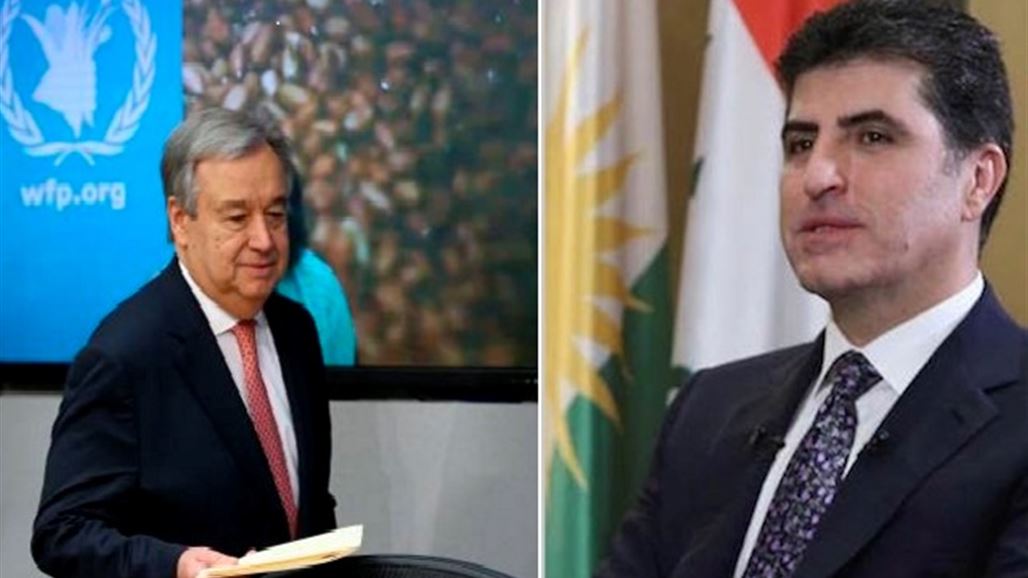 رئيس حكومة كردستان يتلقى رسالة من الأمين العام للأمم المتحدة