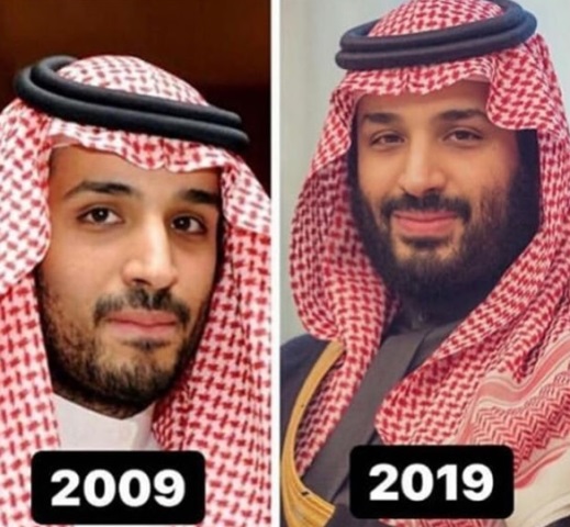   A picture of Ibn Salman as the "Ten Years Challenge" ignites the sites of communication 636834790093977150-2222222222222222222222222222222222222