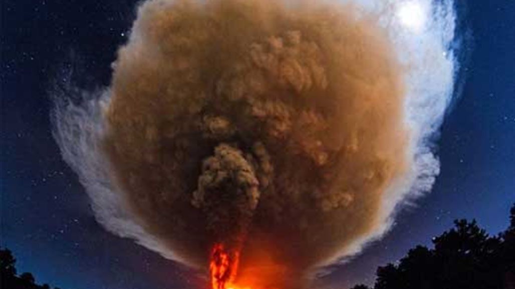 بالفيديو لحظة انفجار بركاني في صقلية علم وعالم