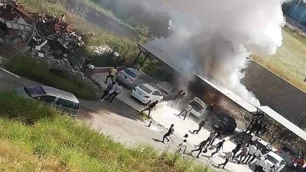 جامعة الموصل تصدر بيانا بشأن حريق اليوم وتؤكد انه التهم عدد من السيارات