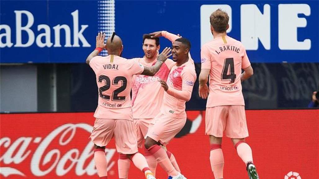 ثنائية ميسي تُنقذ برشلونة من الخسارة امام ايبار في ختام الليجا