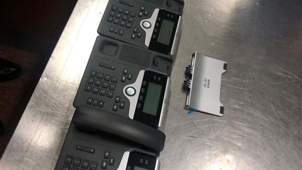 ضبط اجهزة cisco بحوزة مسافر اجنبي في مطار البصرة 