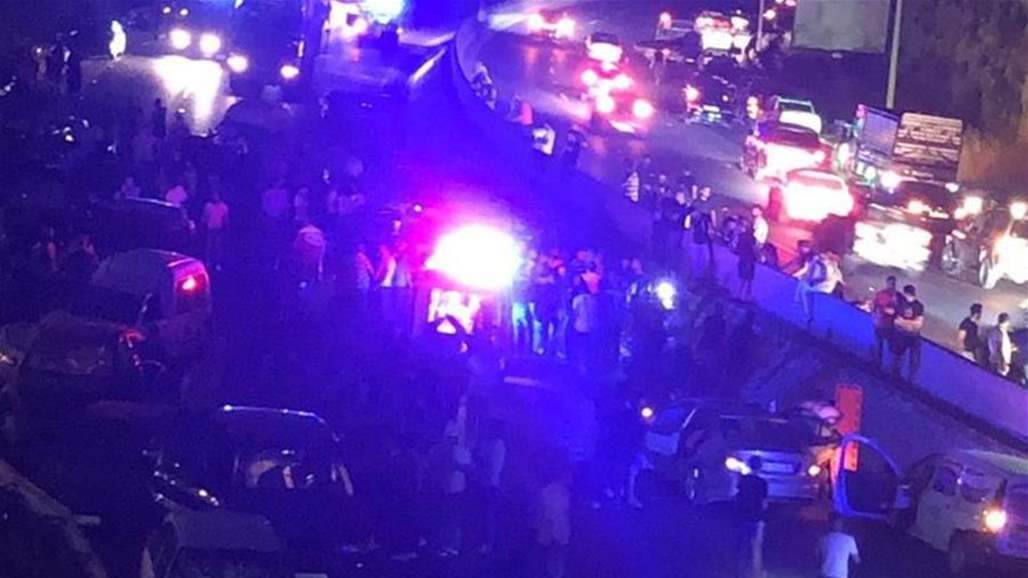 بالفيديو والصور: تصادم 40 سيارة يخلف 9 جرحى!