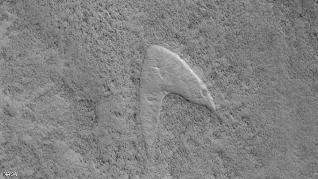العثور على شعار مسلسل "ستار تريك" في المريخ