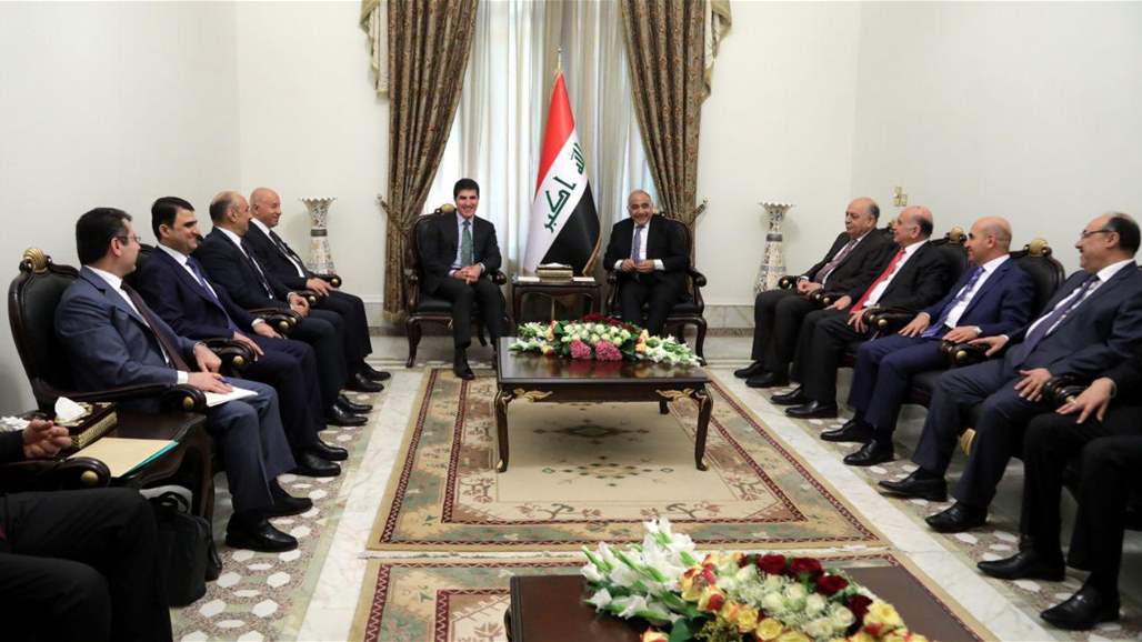 عبد المهدي يؤكد للبارزاني على وحدة العراق وأهمية العمل المشترك