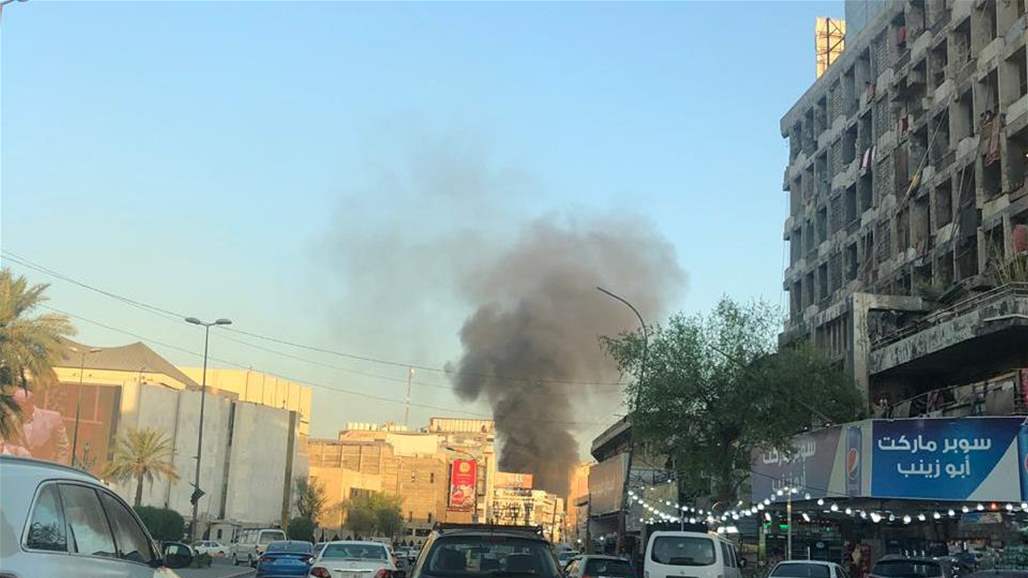 اندلاع حريق داخل فندق وسط بغداد