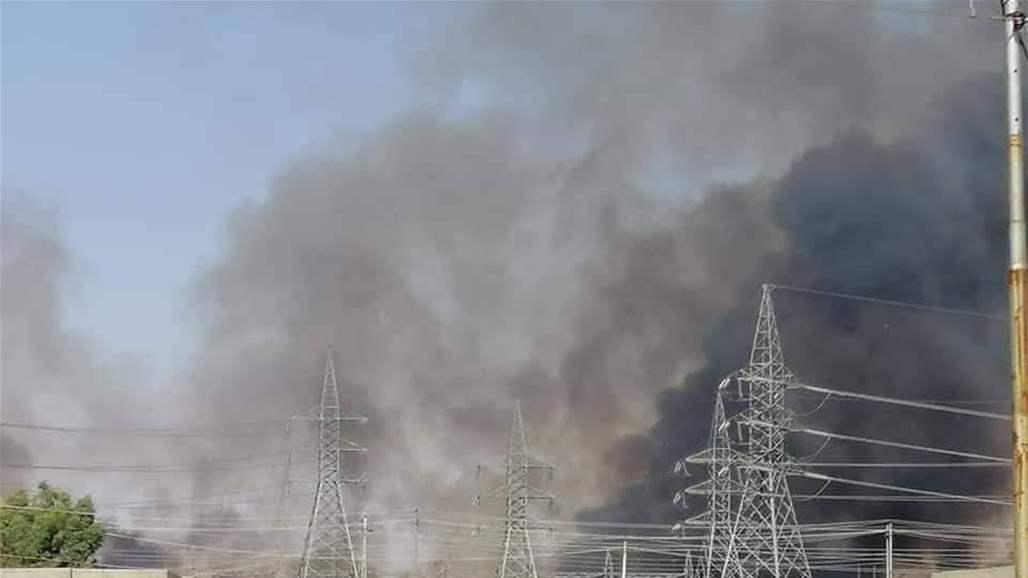 حريق قرب معامل المشراق في نينوى