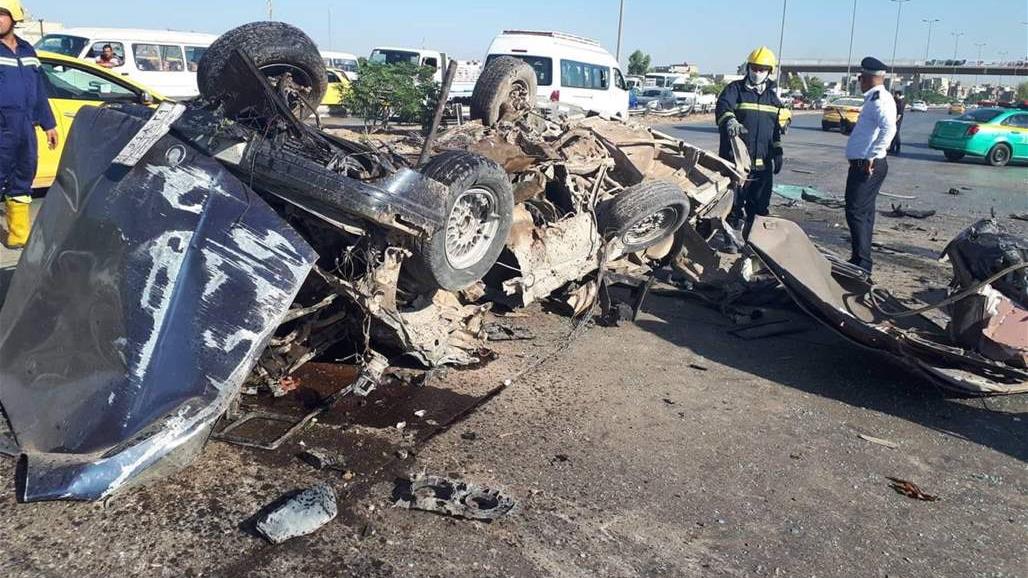 حادث مروع ببغداد.. وفاة شخصين على طريق محمد القاسم 