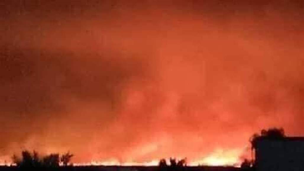 حريق في مستودعين للأسلحة والذخائر لقوات الزيرفاني في اربيل