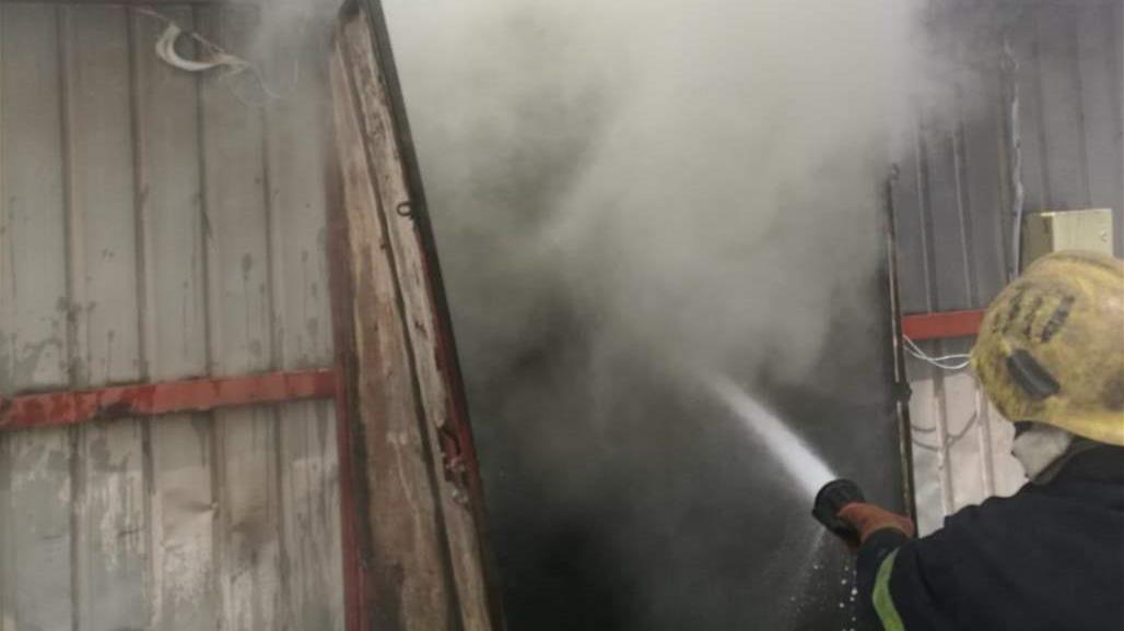 اندلاع حريق اسفل جسر الاحرار وسط بغداد