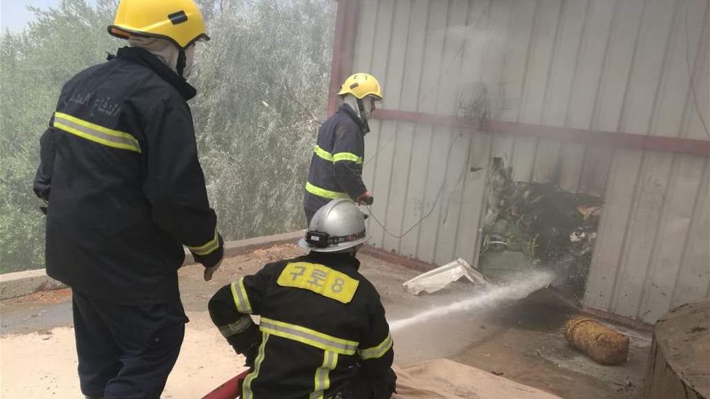 اخماد حريق اندلع على ضفاف دجلة وسط بغداد 