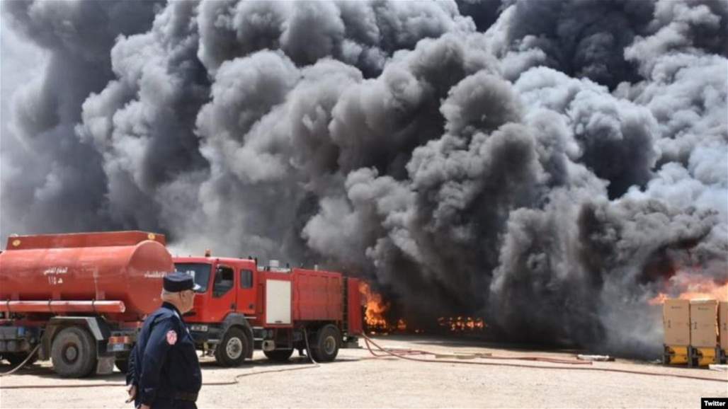 ‏‫اخماد حريق اندلع في محيط معهد النفط العربي شمالي بغداد