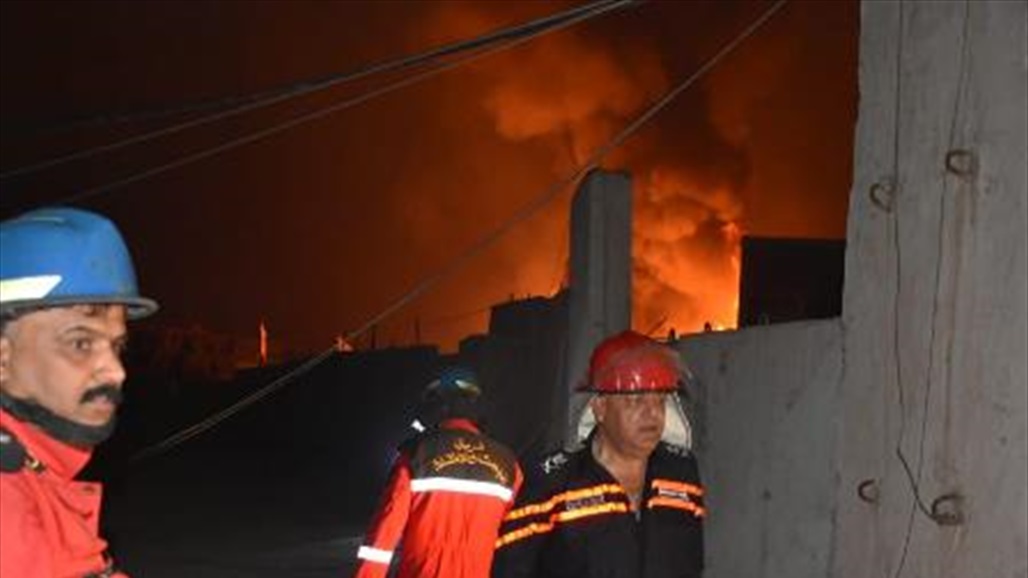 بالصور.. من داخل معسكر صقر بعد اخماد الحريق الذي اندلع في داخله بالكامل